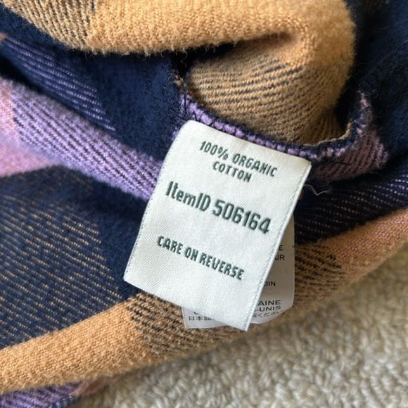 LL Bean Cotton Button Down Shirt Medium Petite - Picture 5 of 6